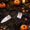 thumbnail image 5 of Headband, Fake Model Prank, Blood Splatter, Scary Halloween, Plastic 11X5 in Model Headband for Adult Halloween Dress Up, Trick Or Treat Activities, Photo Props and Carnival, 5 of 8