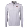 thumbnail image 2 of Men's Cutter & Buck Gray Washington Commanders Big & Tall Virtue Eco Pique Micro Stripe Tri-Blend Quarter-Zip Jacket, 2 of 3