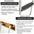 thumbnail image 5 of Stromberg Carlson Interior Bunk Ladder, KD, RV Bunk Ladder, Bunk Bed Ladder with Injection Molded Treads, Hooks and Mounting Hardware Included, can be Used as Dorm Loft Ladder - Black 60", 5 of 6