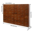 thumbnail image 3 of Cabinet 64 Drawers Storage Box Wooden Tabletop Storage Organizer with Handle, Countertop Arts Card Catalog Box, Vintage Library Card Catalog Cabinet (Brown), 3 of 8