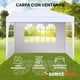 thumbnail image 3 of Carpa Toldo 3x3 Metros con Paredes Y Ventanas Reforzado Plegable Impermeable Facil Armado Y Transporte para Jardín Casa Exterior Uso Rudo Acero Lona(Blanco), 3 of 7