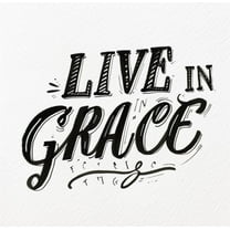 Live in Grace Car Decal – Inspirational Christian Quote Vinyl Sticker for Car Window, Laptop, Bumper, Faith-Based Auto Decor, Religious Motivational Scripture Sticker. Bible Verse Car Decoration