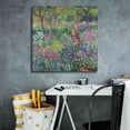 thumbnail image 5 of Epic Graffiti 'The Artist’s Garden In Giverny' by Claude Monet, Giclee Canvas Wall Art, 26"x26", 5 of 8