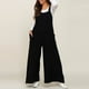 thumbnail image 4 of ShomPort Women's Maternity Romper Solid Color Sleeveless Romper Wide Leg Overalls Pants Maternity Jumpsuits, 4 of 6