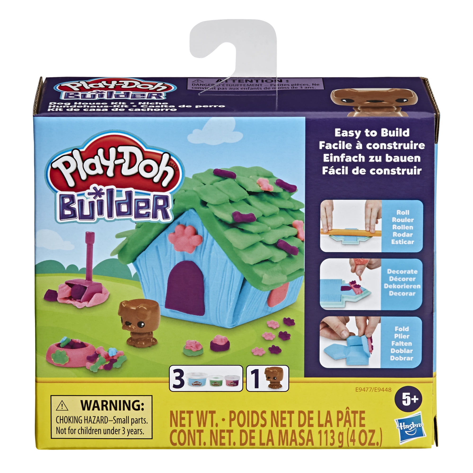 Play-Doh Builder Doghouse Mini Animal Building Kit for Kids 5 Years and Up with 