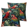 thumbnail image 2 of JRXY Throw Pillow Covers,Pillowcases,Pillow Cases,Tropical Toucan Parrot Leaves, 2-Pc White, 2 of 6