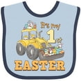 thumbnail image 3 of Inktastic It's My 1st Easter Construction Bunnies Boys or Girls Baby Bib, 3 of 4