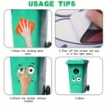 thumbnail image 3 of Billuyoard Juego de 4 pegatinas adhesivas para cubos de basura, personalizadas y llamativas, con expresiones, para manualidades. Suministros de limpieza para el hogar, 3 of 6