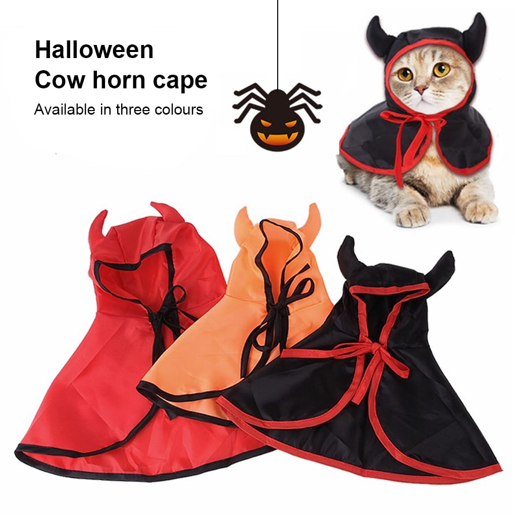 Halloween Pets Cloak Hooded Themed Party Holiday Scary Spooky