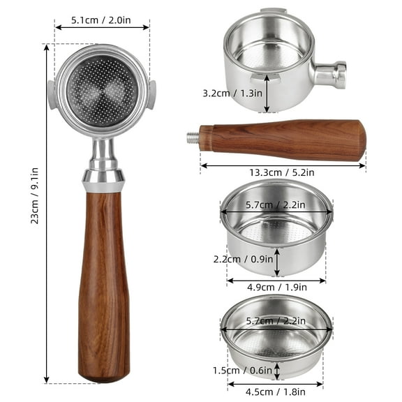 Coffee cup,And Ec685 Rosewood Ec680 And Ec685 Handle (filter Included) Coffee Compatible Rosewood Handle Wemay Compatible 51mm Porta Espresso Hine Ec680 Yubz With Hine Rosewood Siuke Buzhi