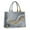 Gray Gold Marble, variant on Large Capacity Tote Bag,Blue Gold Wave Marble Pattern Handbag Fashion Luxury Tote Bag,15.7"x13"x 5.1" Inches,Laptop Compatible