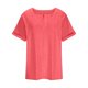 thumbnail image 3 of Fiudx Camisas para Mujer Camiseta Extragrande de Color Liso con Cuello En V para Mujer, 3 of 4