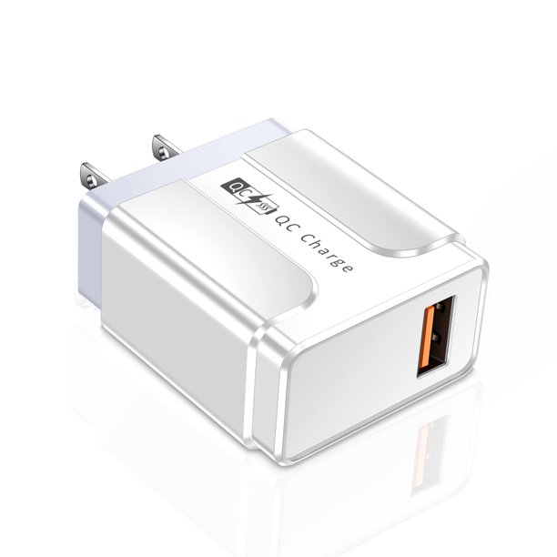 Carga de teléfono de 25 W AC100-240V Carga rápida USB para iPhone 14 Pro (Blanco EE. UU.) WDOplteas Para estrenar