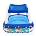 thumbnail image 4 of Bestway H2OGO! Mer Capitaine Piscine Extérieure Gonflable avec UV Parasol Prudent, 4 of 12