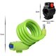 thumbnail image 3 of Candado de cable en espiral, candado en espiral de cable, candado antirrobo de cadenas antirrobo para bicicleta, candado para bicicleta con llave, candado para bicicleta (verde). Afortunado Sencillez, 3 of 5