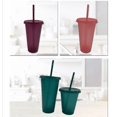 thumbnail image 3 of 5 Packs Gobelets en Plastique Réutilisables avec Paille et Couvercle Gobelet à Eau 16 oz Gobelet à Café Glacé Gobelet Portable, Gobelets en Plastique Réutilisables, Parfaits pour Fêtes, Anniversaires, Noël, 3 of 8