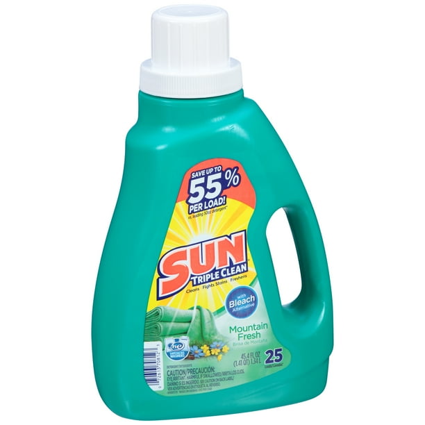Sun® Triple Clean Mountain Fresh with Bleach Alternative Laundry Detergent 25 Loads 45.4 fl. oz