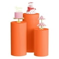 thumbnail image 5 of OIUR 3 Pcs/Set Cylinder Pedestal Stand Cover Polyester Cylinder Stand Cover Solid Color Cloth Cover for Party Plinth Pedestal Stand Birthday Wedding Decor, 5 of 7