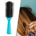thumbnail image 4 of HILABEE Hairdressing Massage Comb Lightweight Round Needle Comfortable Hairbrush Hair blue, 4 of 9