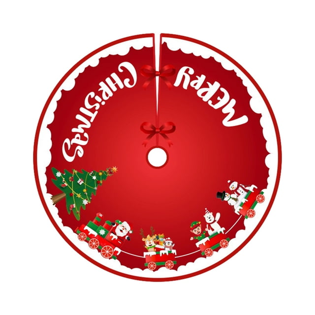 Desktop Ornament Christmas Tree Skirt Tree Apron Decorative Bottom for Holiday Celebrations