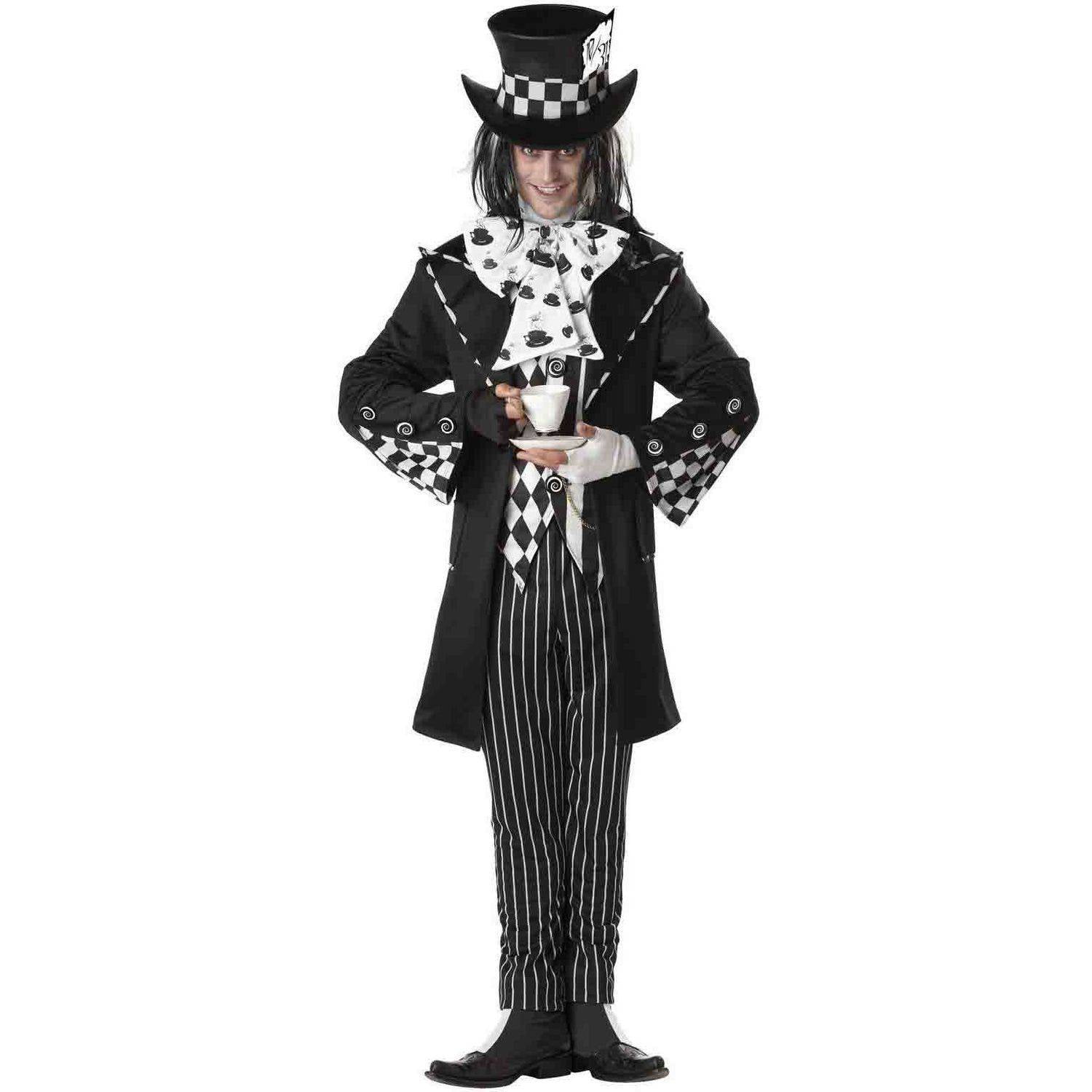 Ladies Mad Hatter Costume Adult Alice Fairytale Fancy Dress Book Day Women Outfi 