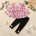 thumbnail image 3 of 12 Months Baby Girls Clothes 18 Months Girls 2PCS Fall Winter Outfits Set Toddler Girls Long Sleeve Top Pants Set Pink, 3 of 10