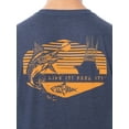 thumbnail image 5 of Fish N Vibe Men's Short Sleeve Fishing Performance Outdoor Graphic T-Shirt, Crown Blue, L, 5 of 7