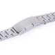 thumbnail image 4 of Correa de reloj de pulsera de eslabones sólidos de acero inoxidable de 20 mm, extremo recto (plateado), 4 of 4
