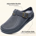 thumbnail image 3 of Mens Wide Clogs Diabetic Mules - Adjustable Buckle Strap Potato Shoes, Zero Drop Slip-On Clogs for Swollen Edema Feet, Wide Width Indoor & Outdoor Walking Shoes, 3 of 6