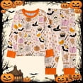 thumbnail image 2 of FYDUU Halloween Kids Pajama Sets for Boys Girls Long Sleeve Tops and Pants Snug-Fit 2 Piece Sleepwear Holiday Pajamas Loungewear Set 2-3 Years, 2 of 3
