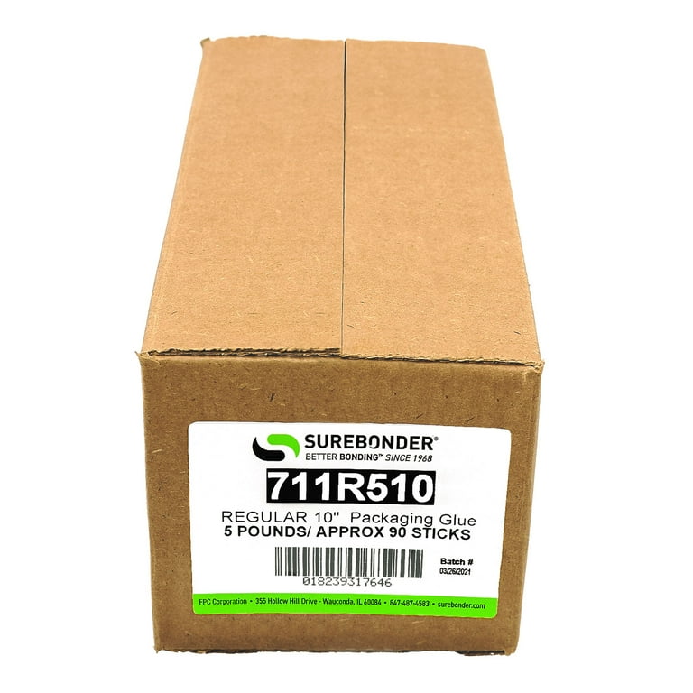 Packaging Glue Sticks, 5 lb Box, 10 Packaging Glue Sticks, 5 lb Box, 10