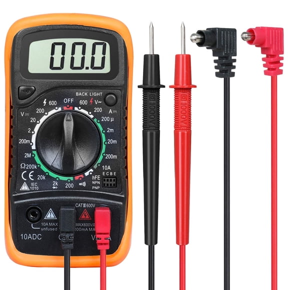 DIGFLEX Test de Tension Multimètre Numérique Voltmètre Ampèremètre C.a. C.c. Compteur OHM pour Bricolage