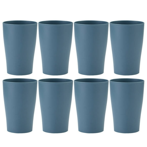 BINGLI Gobelets en Paille de Blé 12 oz, Ensemble de 8, Solutions de Rechange aux Gobelets en Plastique Réutilisables, Gobelets Incassables, Gobelets pour Enfants Compatibles Lave-Vaisselle, Petits Gobelets à Eau pour la Cuisine