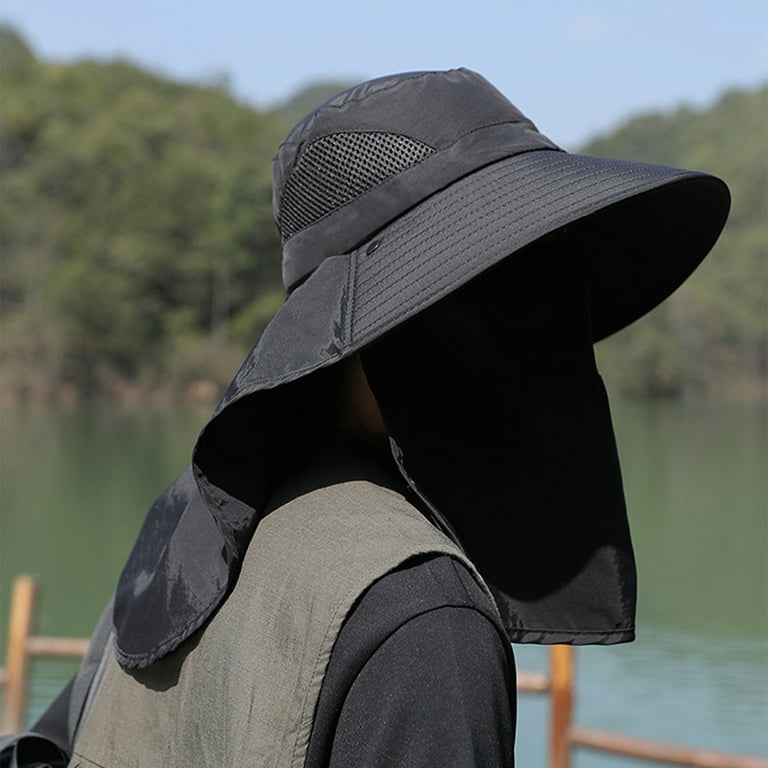 Wide Brim Sun Hat for Men Women Quick Dry UPF 50+ Fishing  display picture 3