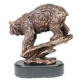 thumbnail image 6 of Wildlife Large Grizzly Bear Going Down Hill Bronze Electroplated Resin Figurine, 6 of 7