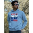 thumbnail image 2 of Red White Blue 4Th Hoodie Men -Image by Shutterstock, Male Medium, 2 of 4
