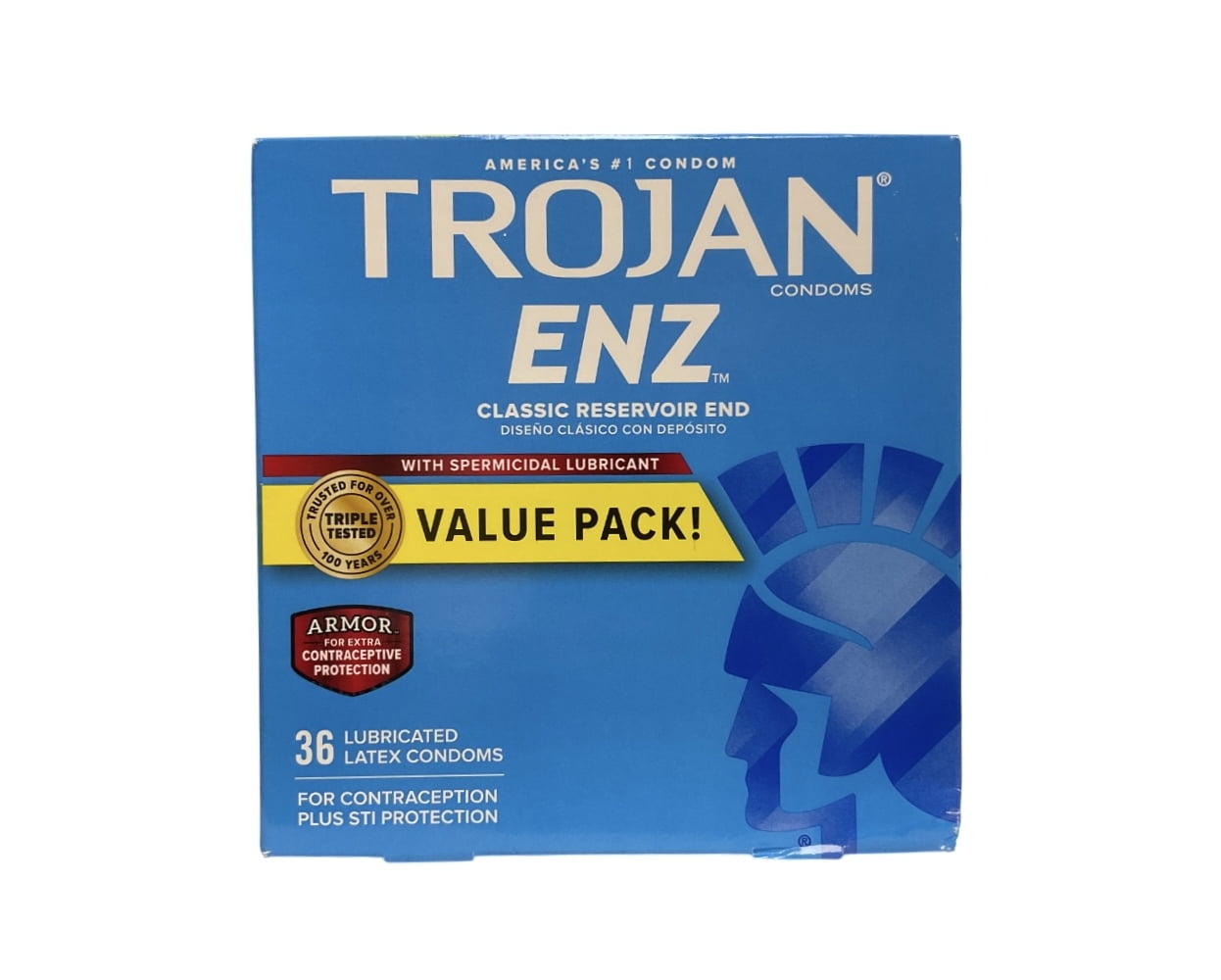 ★TROJAN BOX SET★15セット★1枚オマケ★ Trojan ENZ Armor Classic Reservoir End Spermicidal Lubricated