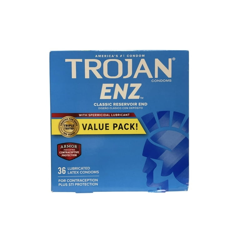 Trojan ENZ Armor Classic Reservoir End Spermicidal Lubricated
