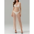 thumbnail image 2 of Biezeib Women Bikini Cover Long Sleeve Dress with Pearl Decoration, See Through Skinny Version Clothing, 2 of 6