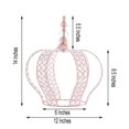thumbnail image 2 of Efavormart 14" Rose Gold Crystal Metallic Royal Crown Cake Topper with 168 Acrylic Beads For Wedding Birthday Party Special Event, 2 of 11