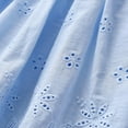 thumbnail image 5 of Casual Dresses for Girl New Girls Boho Cute Summer Dress Soft Spaghetti Tie Strap Hollow Embroidered A-Line Princess Dresses Blue 6 Years, 5 of 8