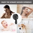 thumbnail image 2 of Tignapoo 5-Mode High-Pressure Shower Head - Black Single Spray, ABS Plastic with Silicone Nozzle, Easy Installation, Universal Fit, 5 Spray Settings for Ultimate Shower Experience., 2 of 7