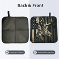 thumbnail image 2 of Deer Camo American Flag Camouflage Foldable Seat Cushion for Bleachers, Stadium Seats, Camping & Outdoor Events, Portable Lightweight Pad with Carabiner, 2 of 6