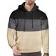 thumbnail image 1 of pstuiky hombres de manga larga, Sudadera con capucha de manga larga con bolsillo y diseño de patchwork liso informal para hombre Tops de talla grande para hombre s, 1 of 6