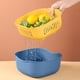 thumbnail image 4 of Cesta de plástico de 2 capas para lavar y almacenar | Colador de cocina multifuncional para frutas y verduras | Colador con asas | Azul, 4 of 6
