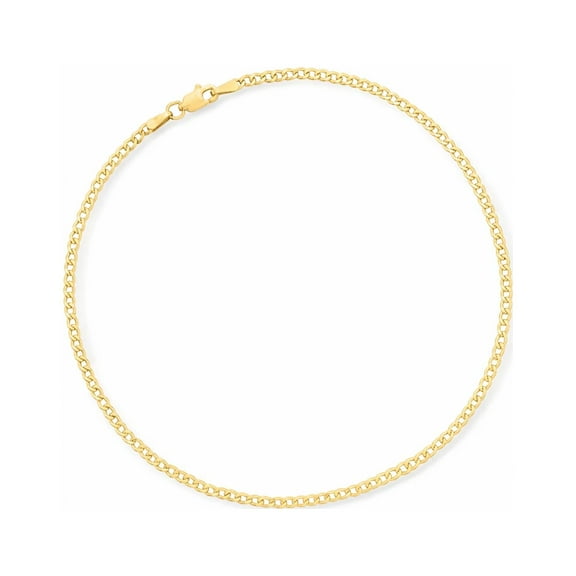 Ross-Simons 2.2mm 10kt Yellow Gold Curb-Link Anklet, Women's, Adult