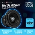 thumbnail image 2 of Hifonics ELITE 8” 2 Ohm Car Subwoofer Dual Voice Coil Car Audio Speaker, 1200 Watts, Black, 2 of 9