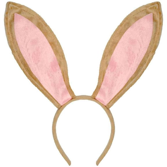 Funcredible Bunny Ears Headband - Plush Easter Rabbit Ears - Mellow and Pink Bunny Cosplay Costume Accessories for Kids and Adults
