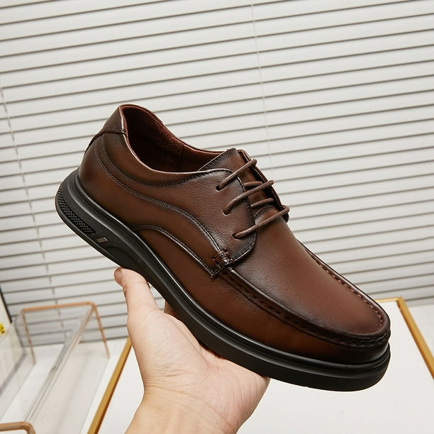 Zapatos de hombre primavera otoño transpirables para hombre zapatos Oxford vestido de hombre cuero casual moda negocios cordones zapatos sólidos