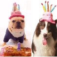thumbnail image 5 of Pañuelo de cumpleaños para perro NQ conjunto de pajarita con pancarta juego de 7 piezas rosa, 5 of 5